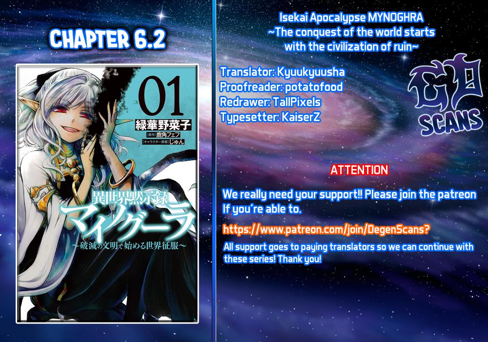Isekai Mokushiroku Mynoghra: Hametsu no Bunmei de Hajimeru Sekai Seifuku Chap 6.2 - Next Chap 7.2