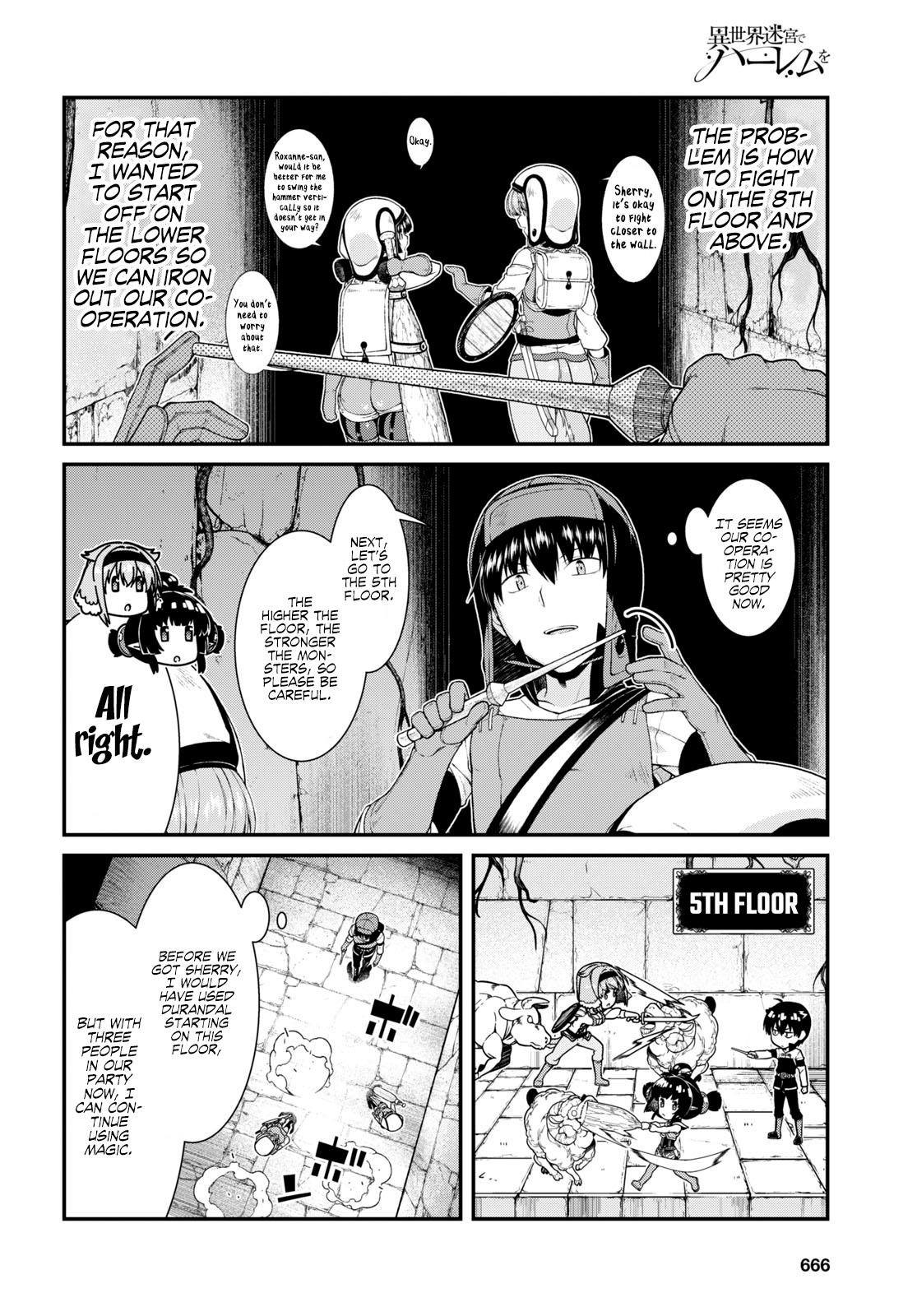Isekai Meikyuu de Harem o Chap 45 - Next Chap 46