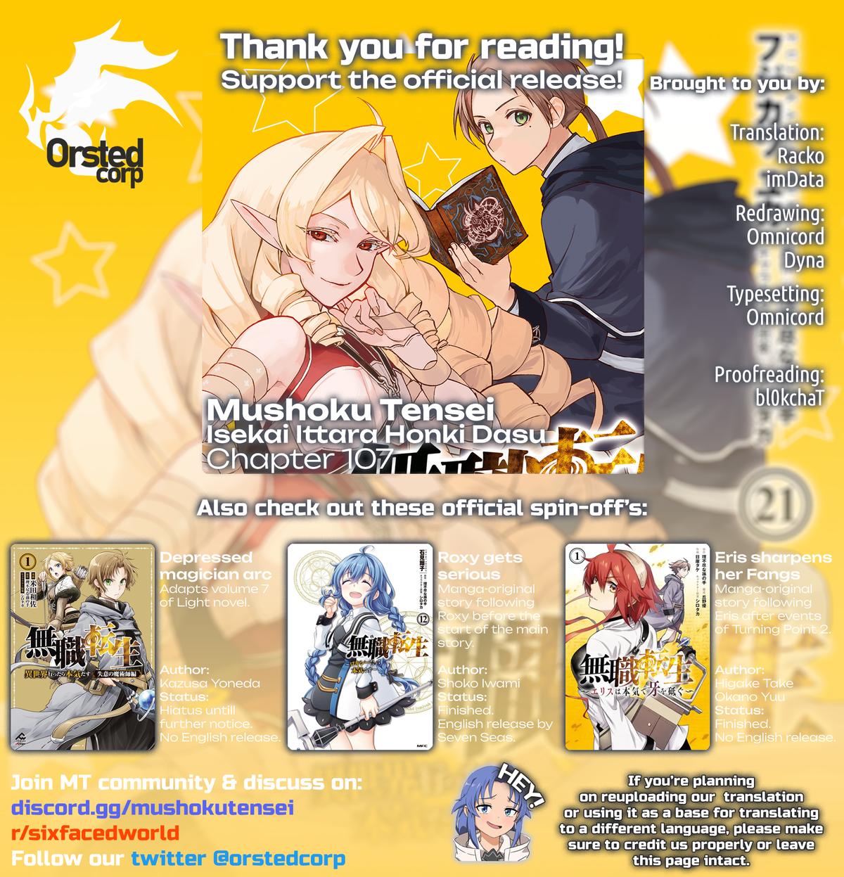 Mushoku Tensei – Isekai Ittara Honki Dasu Chap 107 - Next Chap 108