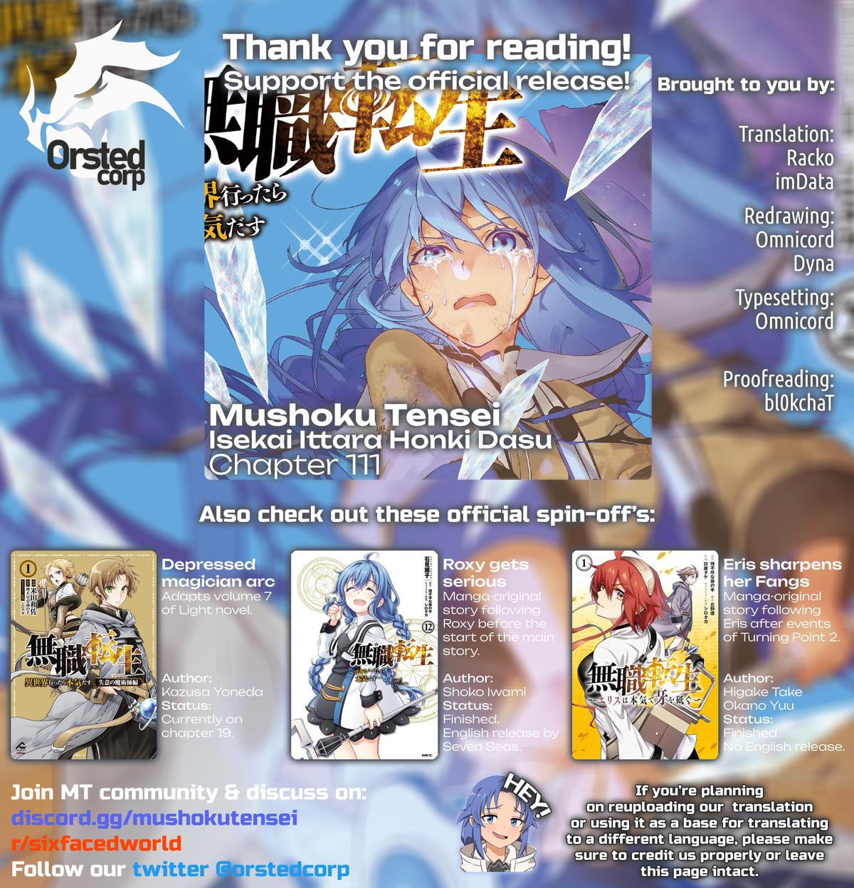 Mushoku Tensei – Isekai Ittara Honki Dasu Chap 111 - Next Chap 112