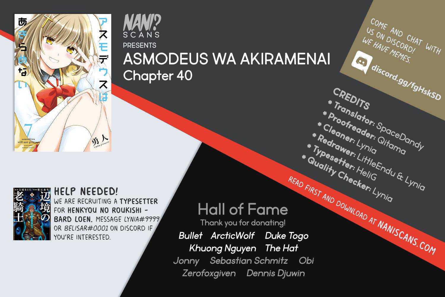 Asmodeus wa Akiramenai Chap 40 - Next Chap 41