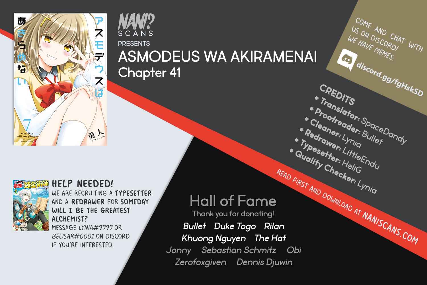 Asmodeus wa Akiramenai Chap 41 - Next Chap 42