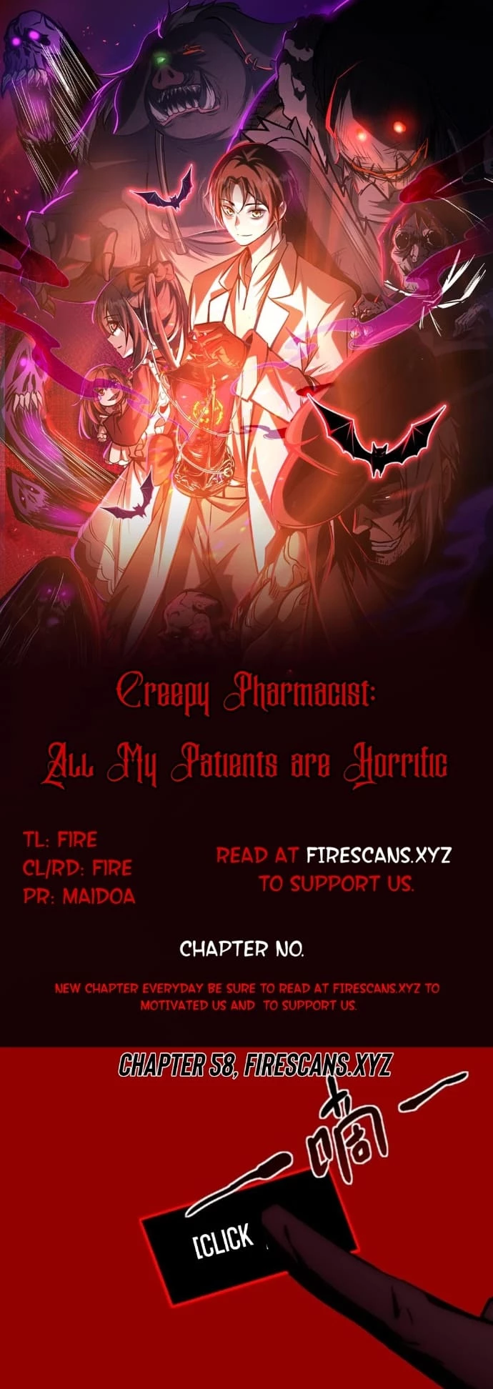 Creepy Pharmacist: All My Patients are Horrific Chap 58 - Next Chap 59